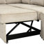 Canapé-lit modulaire en forme de L de 126 po avec canapé-lit et dispositif de charge pour porte-gobelets-1956233799