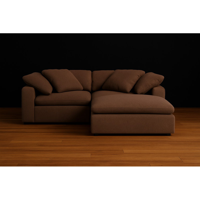 Canapé modulaire réversible de 89 po Fluff, Polyester crépuscule