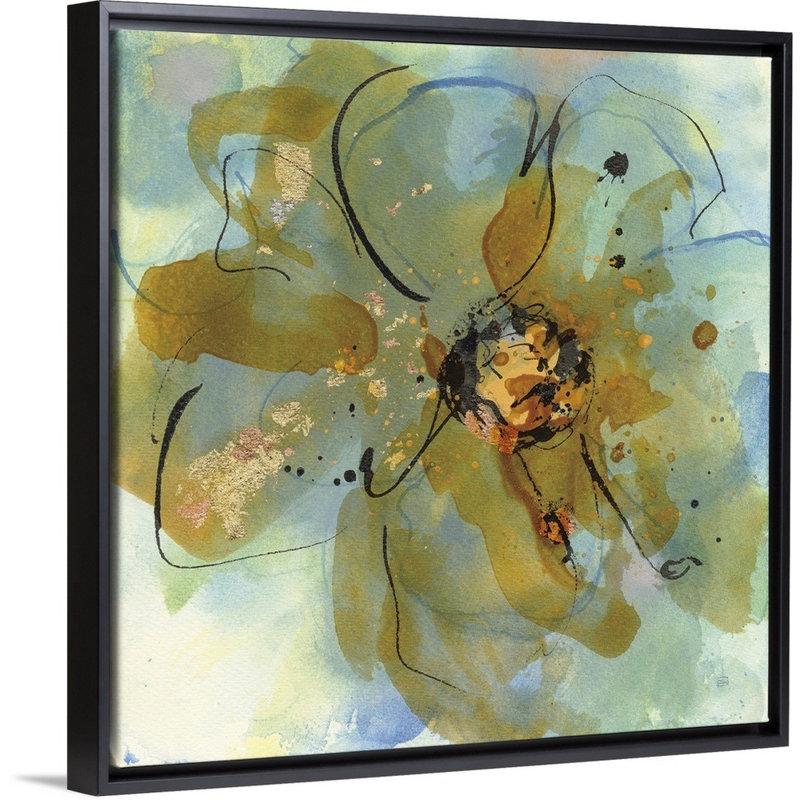 «Amber and Leaf I» par Chris Paschke, reproduction d'art graphique sur toile, H 14 po x l 14 po x P 1,75 po