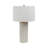 Daye Modern 3D Printed Porcelain Table Lamp For Accent Table - Perfect For Bedside, Desk, Or Living Rooom Table Lamps - Aesthetic Small Table Lamp For Bedroom - 27", White