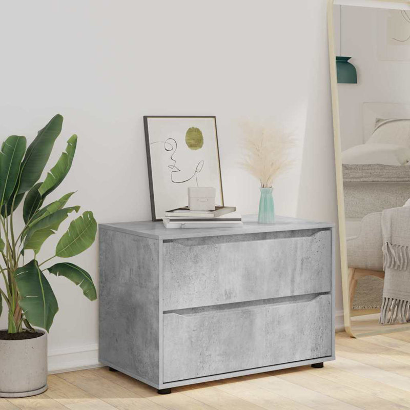 80cm W Chest of Drawers, Concrete Grey