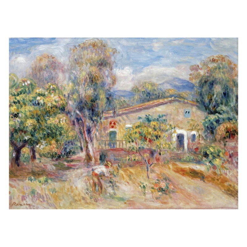 Collettes Farmhouse Cagnes par Pierre-Auguste Renoir - Estampe numérique, H 22 po x l 28 po