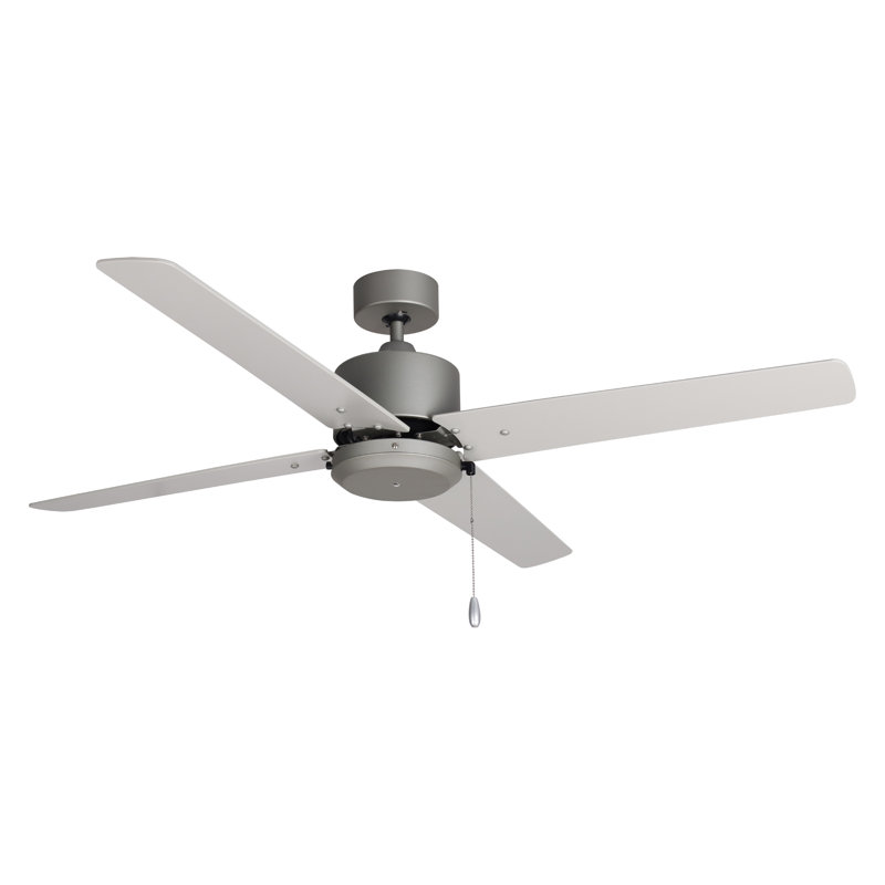 Aldea VIII 52" 4-Blade Indoor/Outdoor Ceiling Fan, Gray, Gray