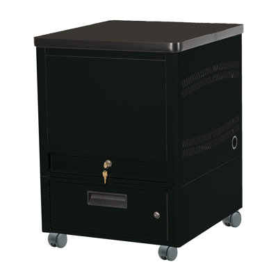 28.06'' H x 20.75'' W Laptop/Tablet Storage Cart with Wheels
