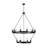 Retro Style Large 2-Tier Circular Ceiling Ironwork Chandelier