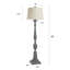 Lampe sur pied 64 "Bordeaux-36831553