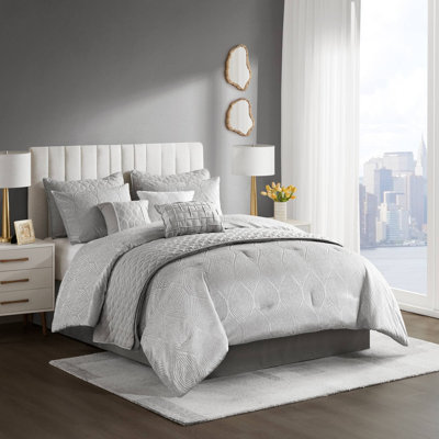 Ensemble d'édredon 10 pièces en jacquard pour très grand lit