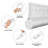 Under Door Draft Blocker - Door Draft Stopper 32 To 38 Inches - Weatherproofing Door Seal Strip - Draft Stopper For Bottom Of Door - Noice Reduction Sound Proof Door Draft Blocker White