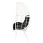 Chaise de patio confortable avec coussin en mousse noir et blanc - moderne