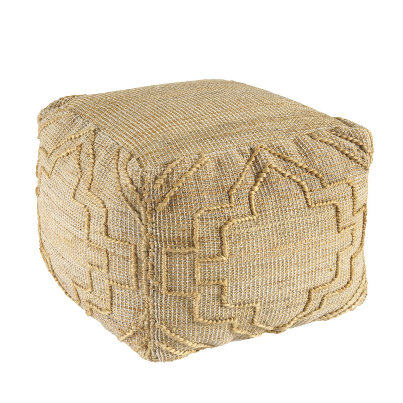 Repose-pieds rembourré en jute Christalyn