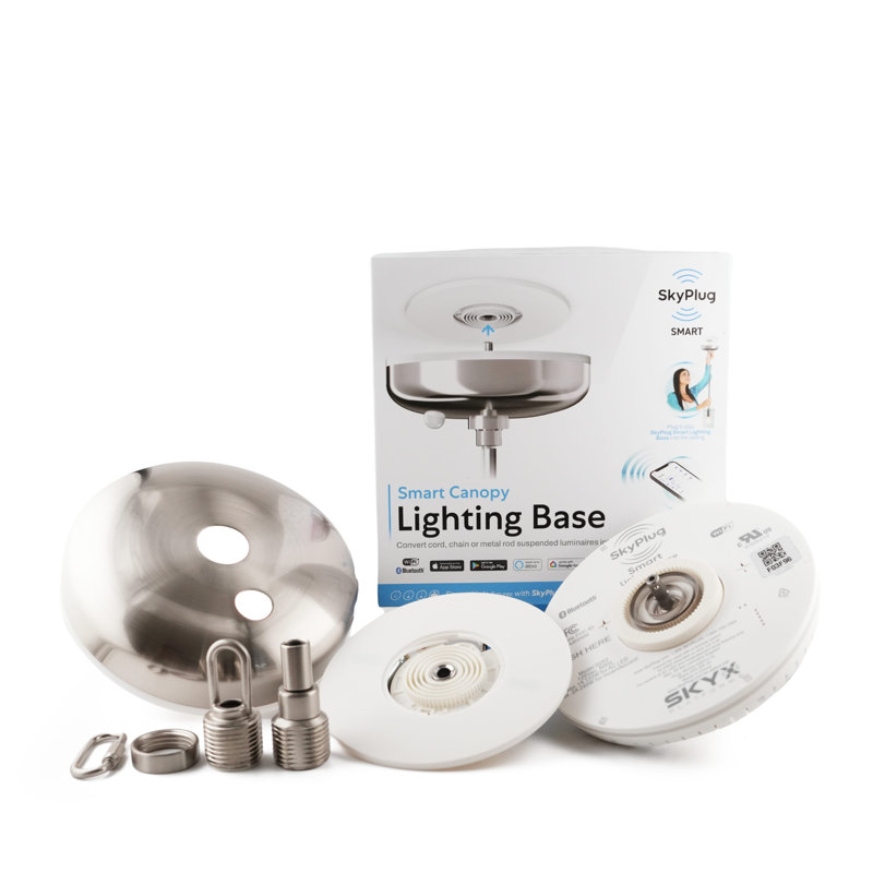 SkyPlug Smart Kit -  Easy Lighting Installation - Corvus, Brushed Nickel