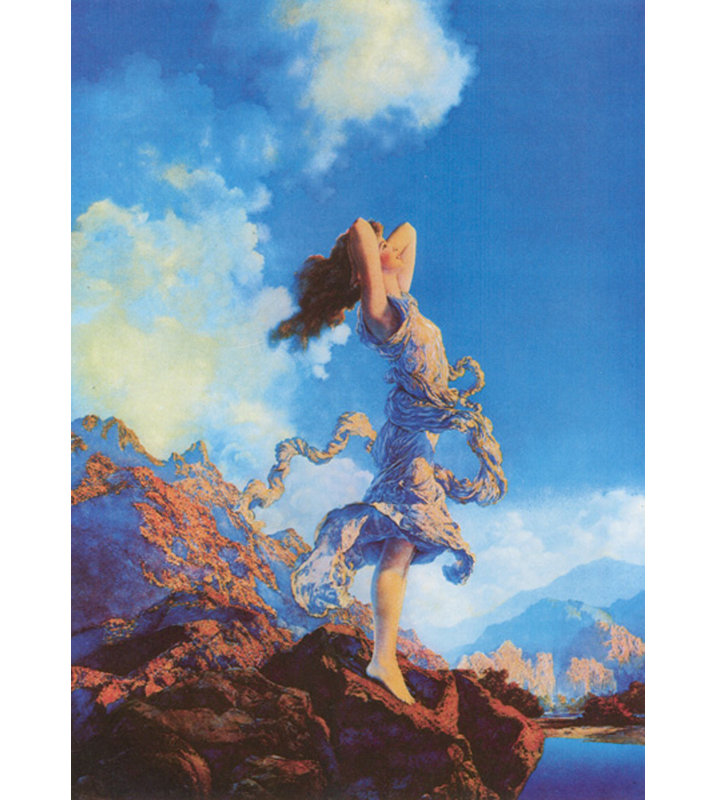 Toile tendue avec toile «Extase» par Maxfield Parrish, H 48 po x l 33 po