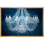 «Blue Glitter», lustre en cristal blanc fantaisie, lumières, art mural contemporain élégant sur toile-93589297-93589303
