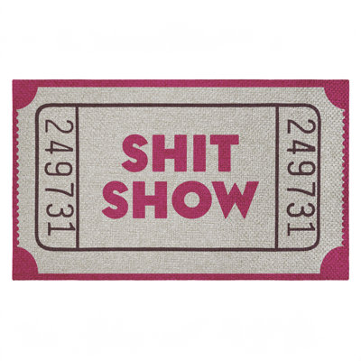 Tapis de porte d'extérieur à coupons Sh * t Show, par Lil 'Rue, 18 po x 30 po
