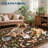 Vintage Cute Cat Machine Washable Rug with Rubber Backing for Living Room Stain Resistant Non-Slip Dining Room Rug Easy-Cleaning Floor Carpet for Bedroom-603329346-603329467