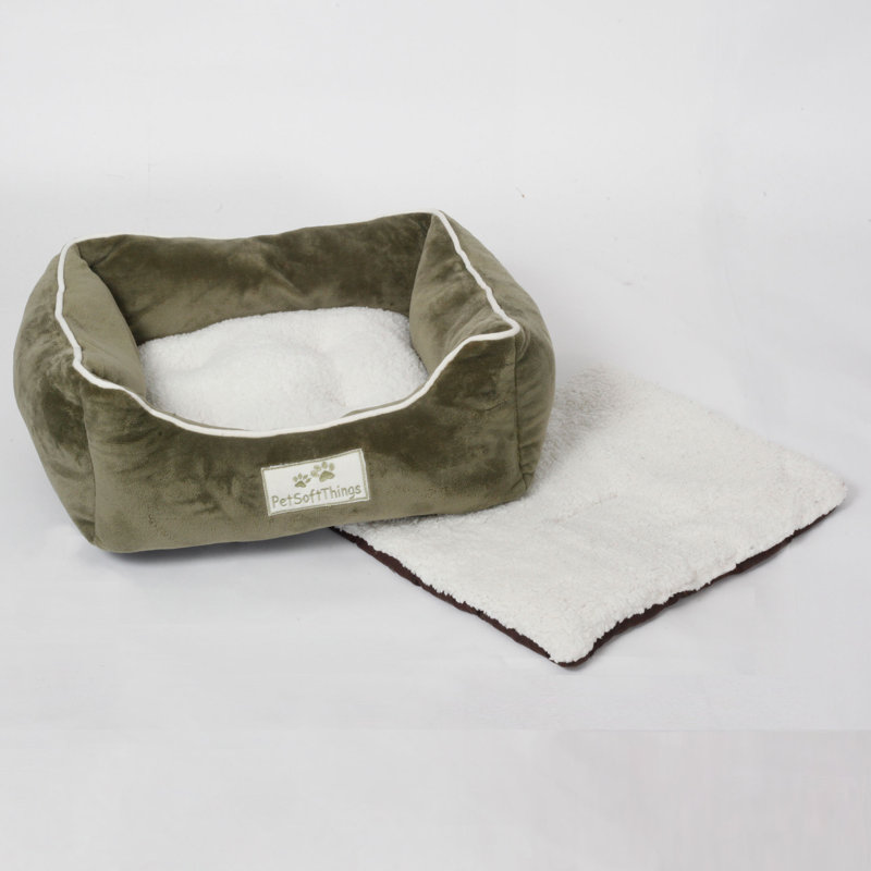 PET SUPPLIES Fleece Pet Bed, Slate Green