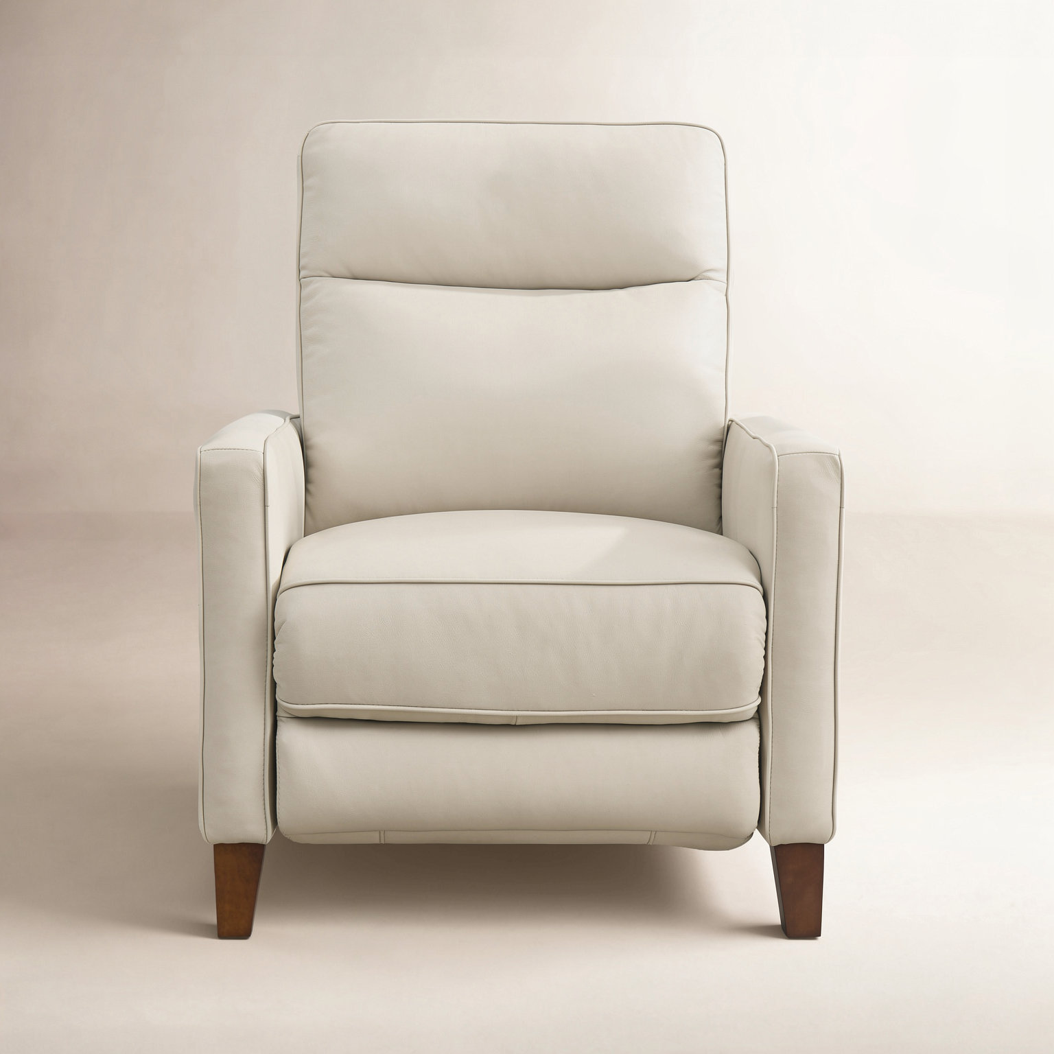 Tatum Top Grain Leather Power Recliner, Vanilla Genuine Leather