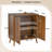 Sideboard And Buffets Cabinet, Fluted Sideboard Cabinet, Kitchen Buffet Table, Dining Storage Credenza, 31.5 X 15.8 X 34.7 In