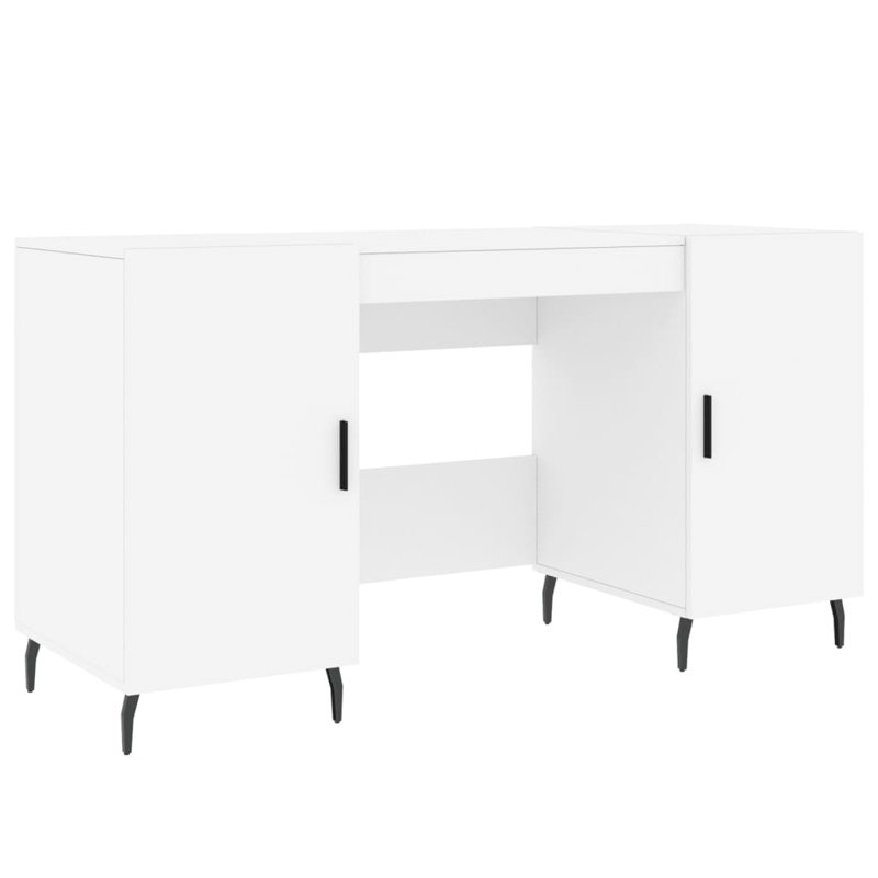 Avaani Metal Base Writing Desk, White