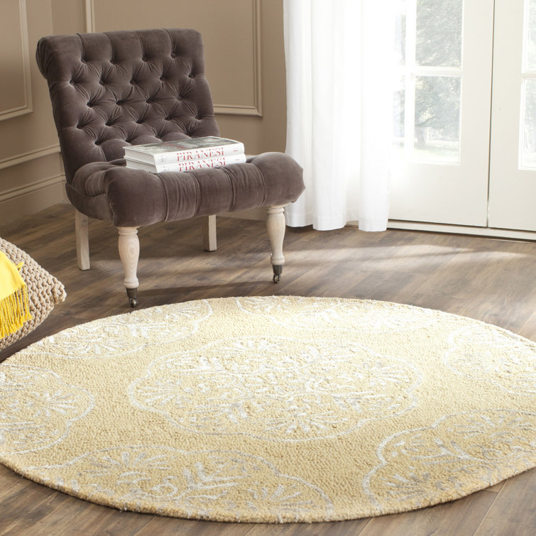 Harger Hand Tufted Wool Damask Rug
