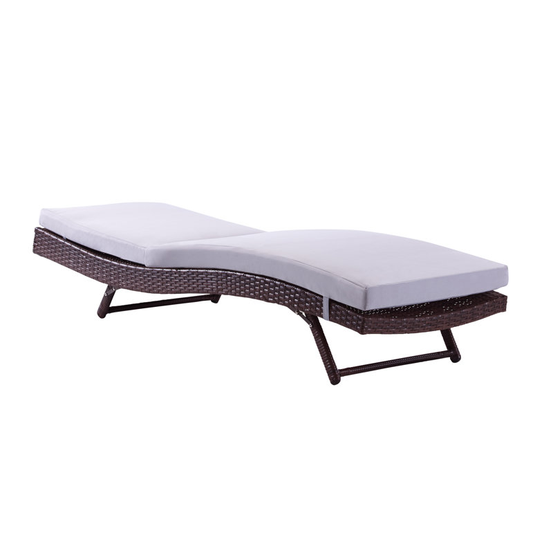 Chaise longue inclinable avec coussin Prudence, bronzer