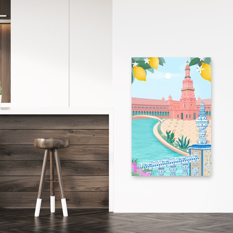Séville, Espagne, architecture contemporaine, impression d'art mural d'été, H 48 po x l 32 po