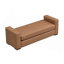 Élégant banc repose-pieds en similicuir avec accoudoirs confortables et structure stable pour une utilisation polyvalente à la maison