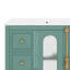 Meuble-lavabo de 36 pouces avec lavabo en céramique, armoire de rangement de salle de bain avec 3 tiroirs, 2 portes et 2 tablettes latérales ouvertes, style rétro-810627611