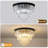   6-Light 20" Crystal Chandelier Black Flush Mount Ceiling Light-889230163