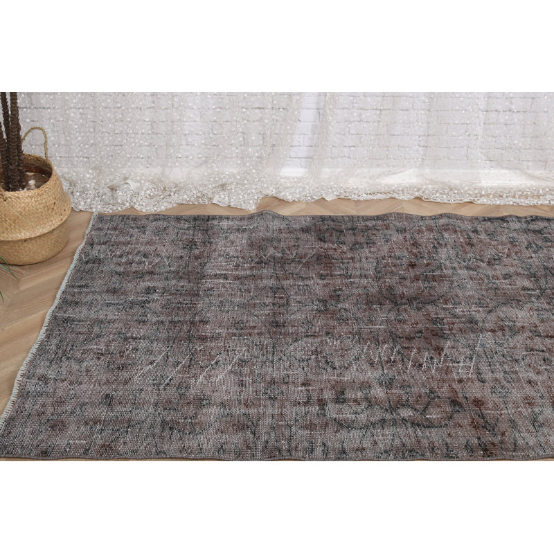 Tapis turc en laine magnifiquement surdimensionné idéal pour la salle à manger de style brun rétro