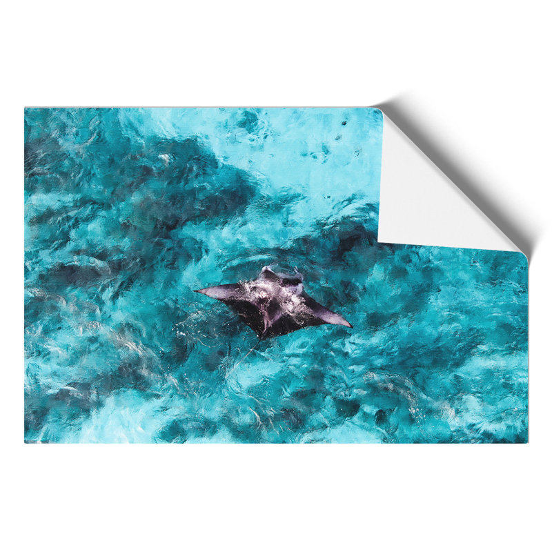 Manta Ray Painting - Frameless Print, 30cm H x 42cm W x 0.1cm D