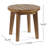 Outdoor 16" Side Table Of Wood, Finish, Rustic Grace Wood With Texture,