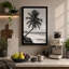 Leaning Palm Coastal - Wrapped Canvas-482865871-482865874