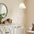 Modern Minimalist Table Floor Lamp Pleated Shade Standing Lamps With Marble Base & Side Table