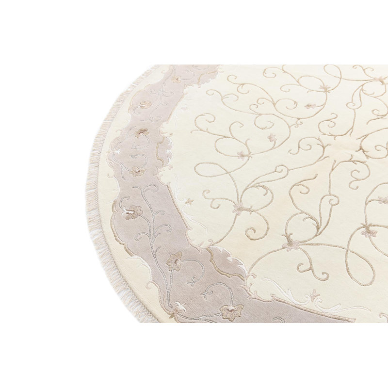 Round Howard Light Beige Rug
