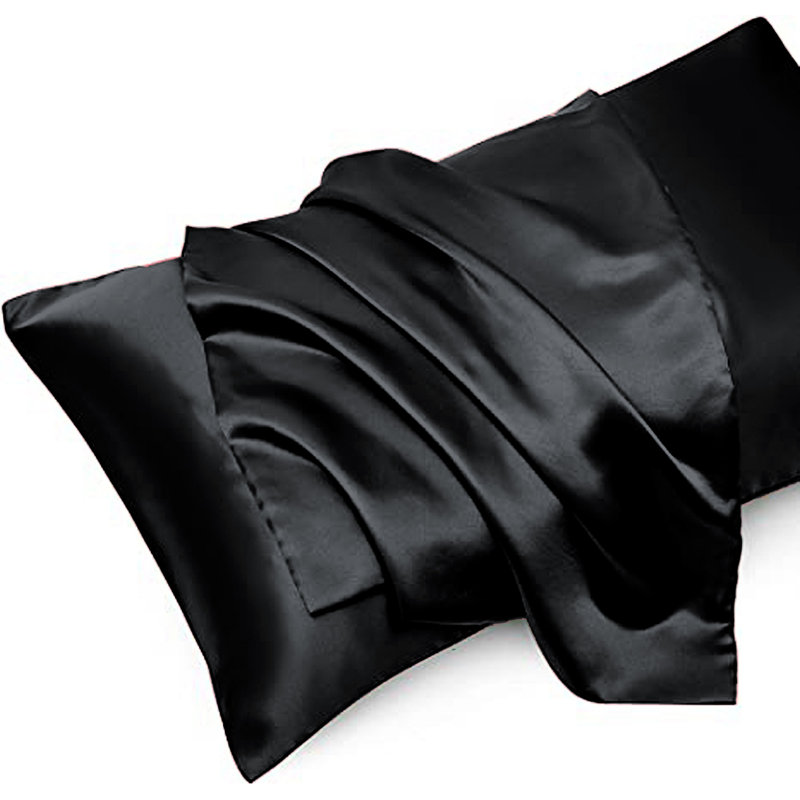 Patchell Silk Pillowcases, Black