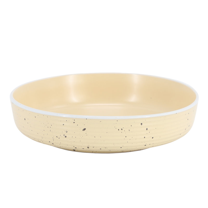 Emilia Cream and Yellow Ceramic Stoneware Dinnerware Set