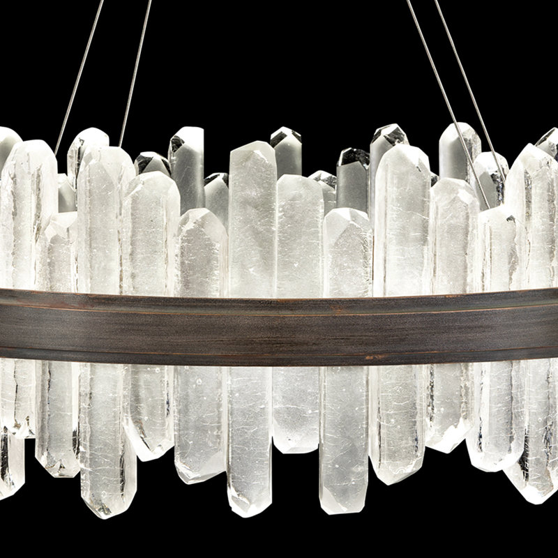 Lustre rond 30,5 po Lior, 3000, Bronze