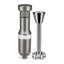 Mélangeur à immersion à main à vitesse variable KitchenAid avec bras amovible en acier inoxydable, pot de mélange et garde-casserole en contour argent-122615278