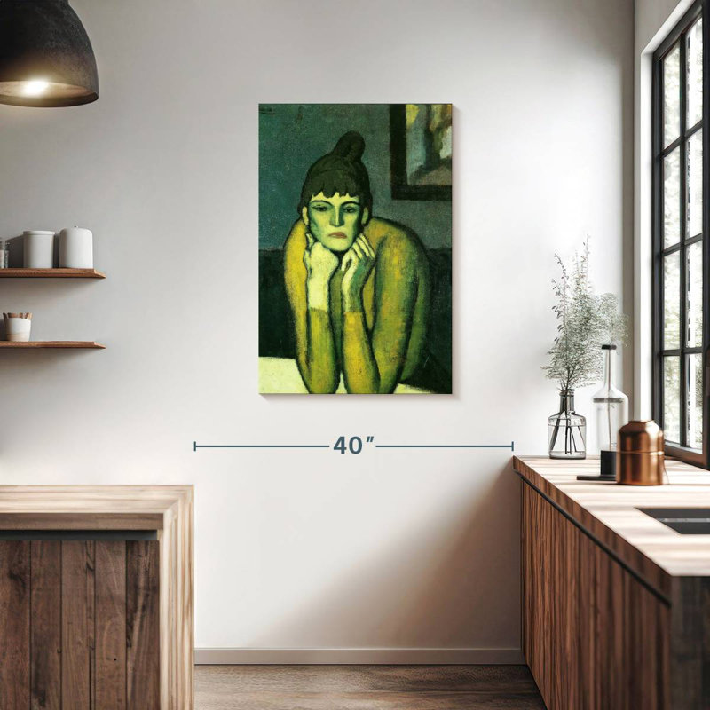 Femme avec un chignon, H 36 po x l 24 po