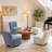 Upholstered Armless Swivel Accent Chair-1129305053