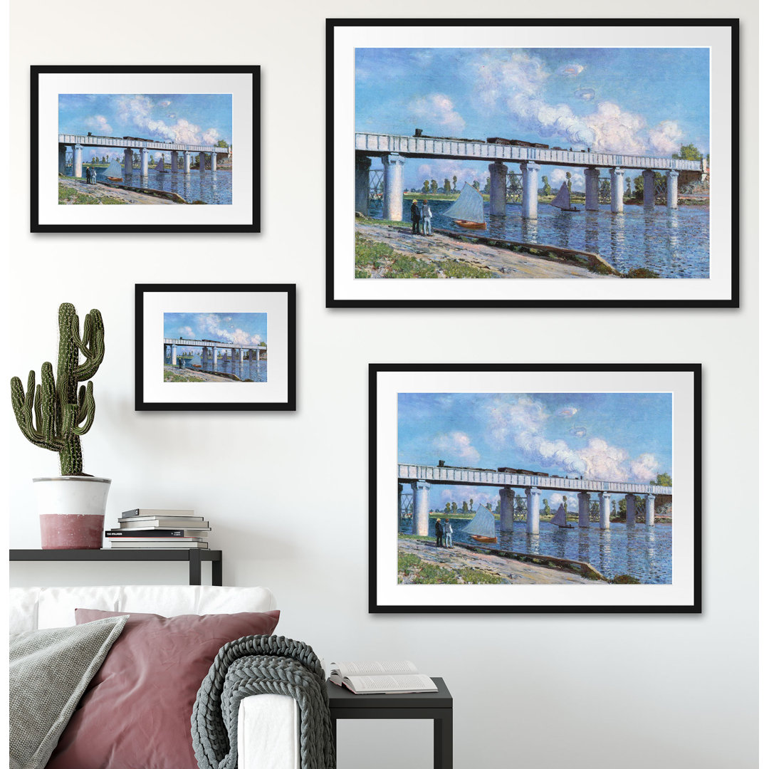 Gerahmter Kunstdruck The Railway Bridge in Argenteuil von Claude Monet