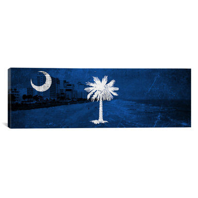 «Flags South Carolina Myrtle Beach», reproduction d'impression sur toile