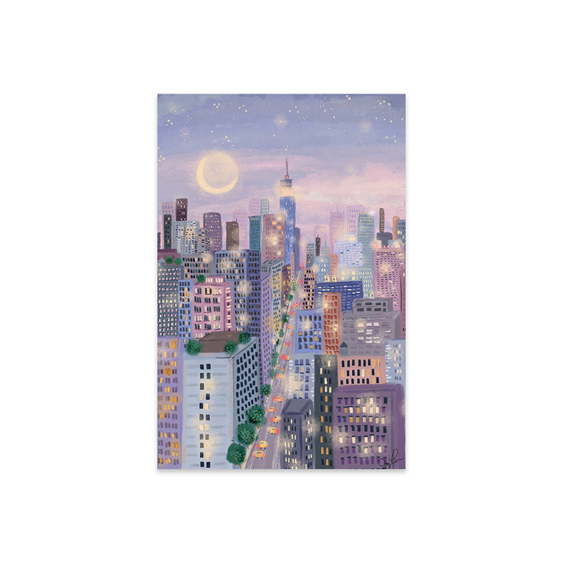 «Cityscape I» par Joy Laforme - impression sans cadre, H 24 po x l 16 po x P 0,25 po