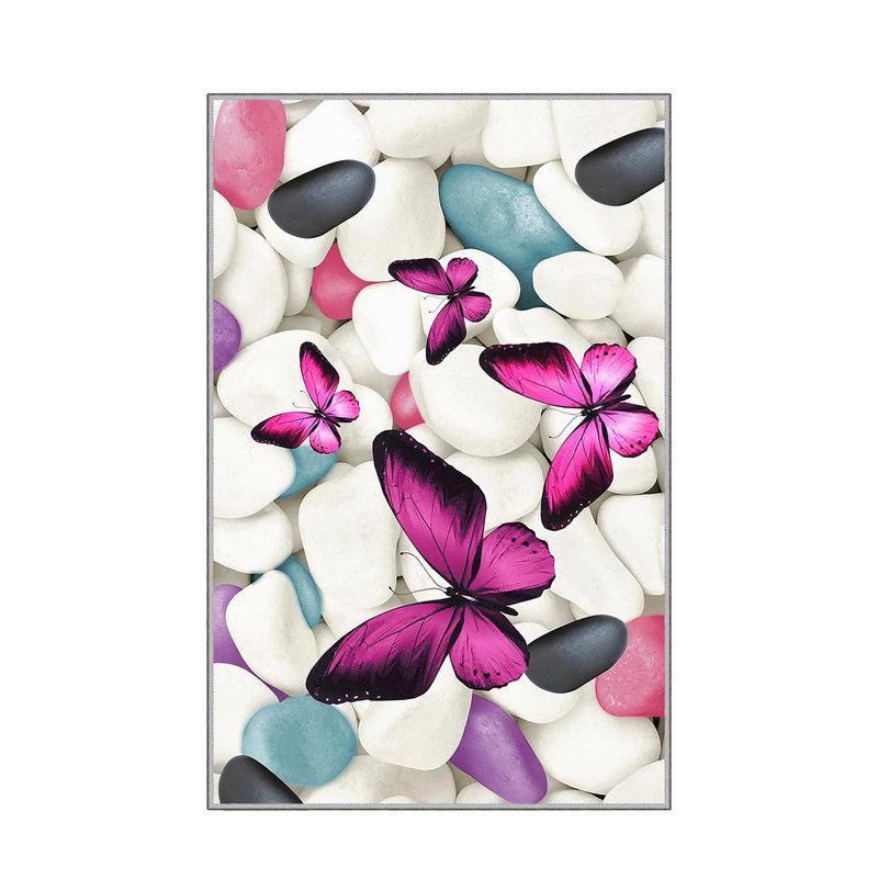Luxurious Woven Area Rug, 5.9 x 9.2 ft, 100% Polyester, Antibacterial | Non-Slip PVC Felt Dot Underside, 0.3 in Pile Height | Machine Washable, 3D Digital Print, Perfect for Living Room & Bedroom Décor