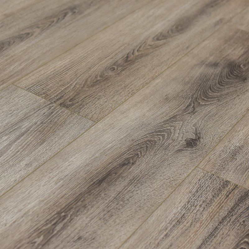 Revêtement de sol stratifié 8 po x 48 po x 12 mm Marquis, Taupe lustrée