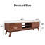 Console de télévision 59 po Mid Century Modern pour téléviseur de 65 po ou moins avec portes coulissantes