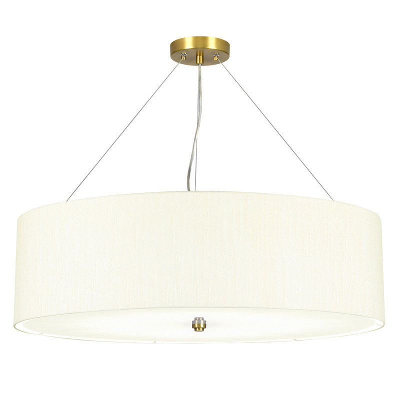Luminaire suspendu Pearce - laiton vieilli, H 85 po x l 30 po x P 30 po, 7 lumières