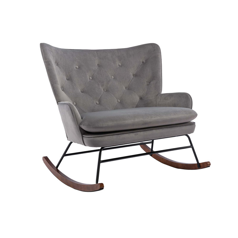 Koekoek Solid Wood Rocking Chair, Gray