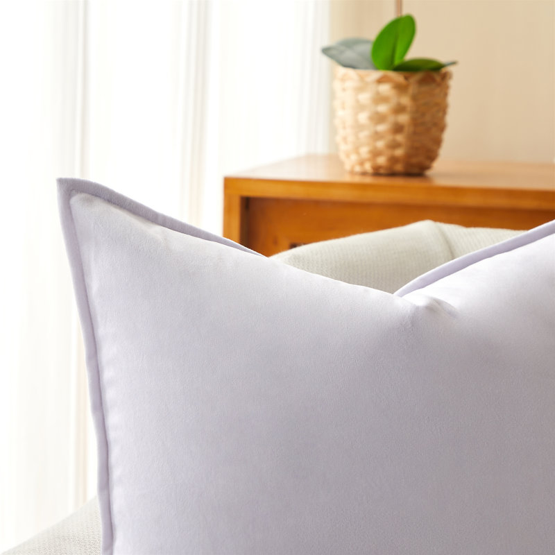 Velvet Reversible Pillow Cover, Purple, 16" H x 16" W